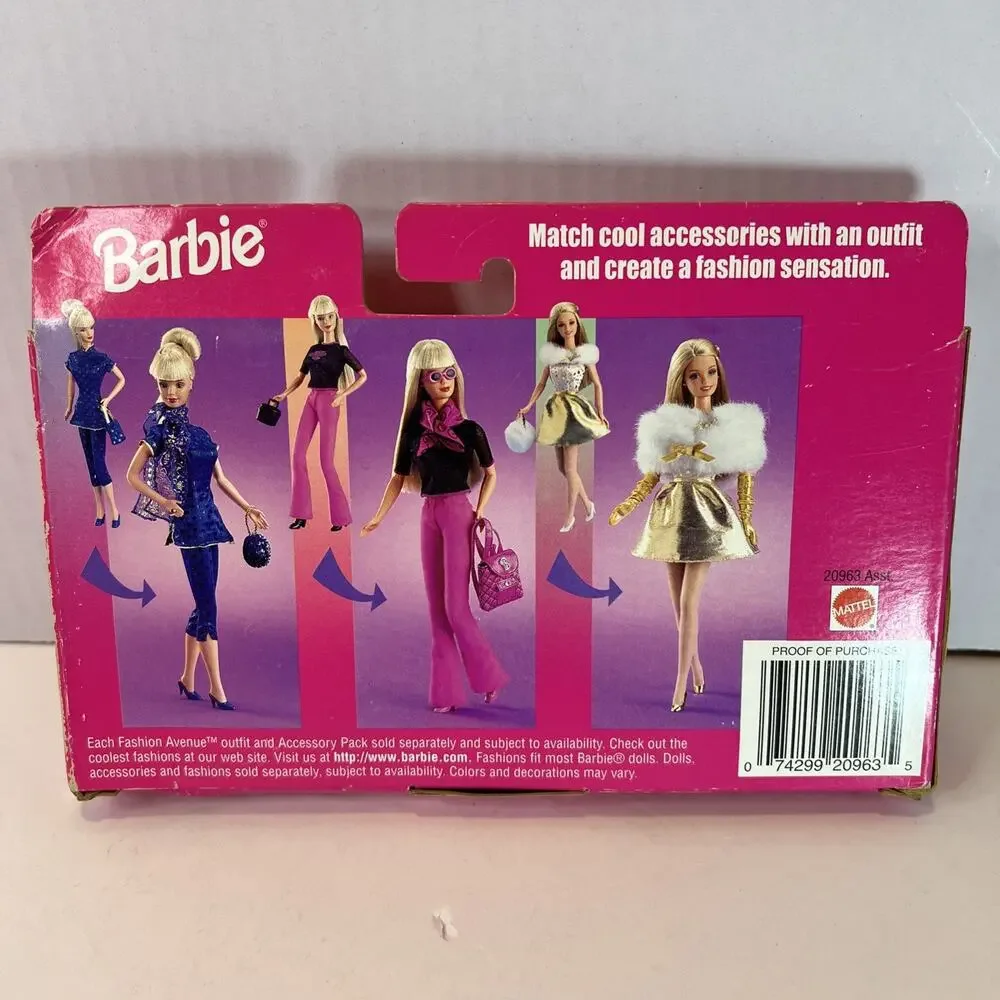 Mattel Barbie 1998 Fashion AVENUE Accessories SET#20963 - NEW IN BOX Shelf-ware